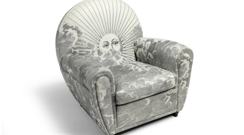 The Vanity Fair XC Imagine Edition armchair from Fornasetti and Poltrona Frau