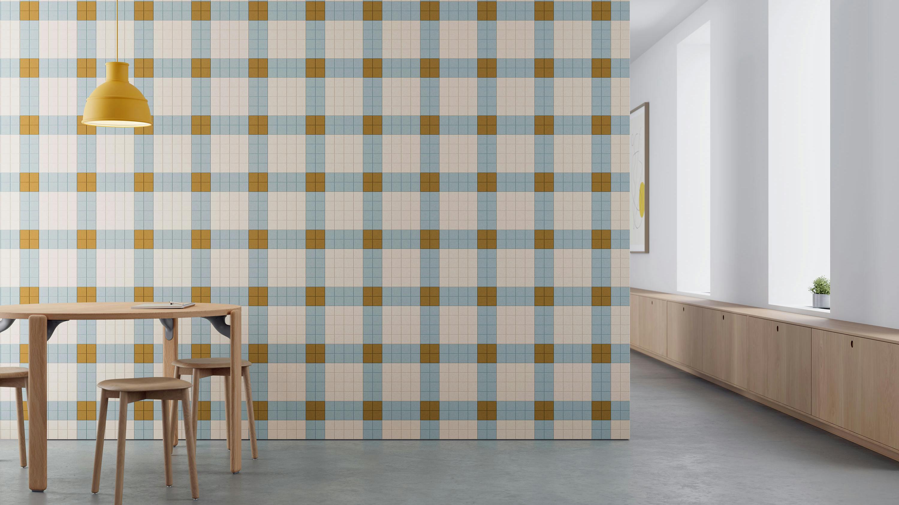 Filzfelt Mosaik Gingham design