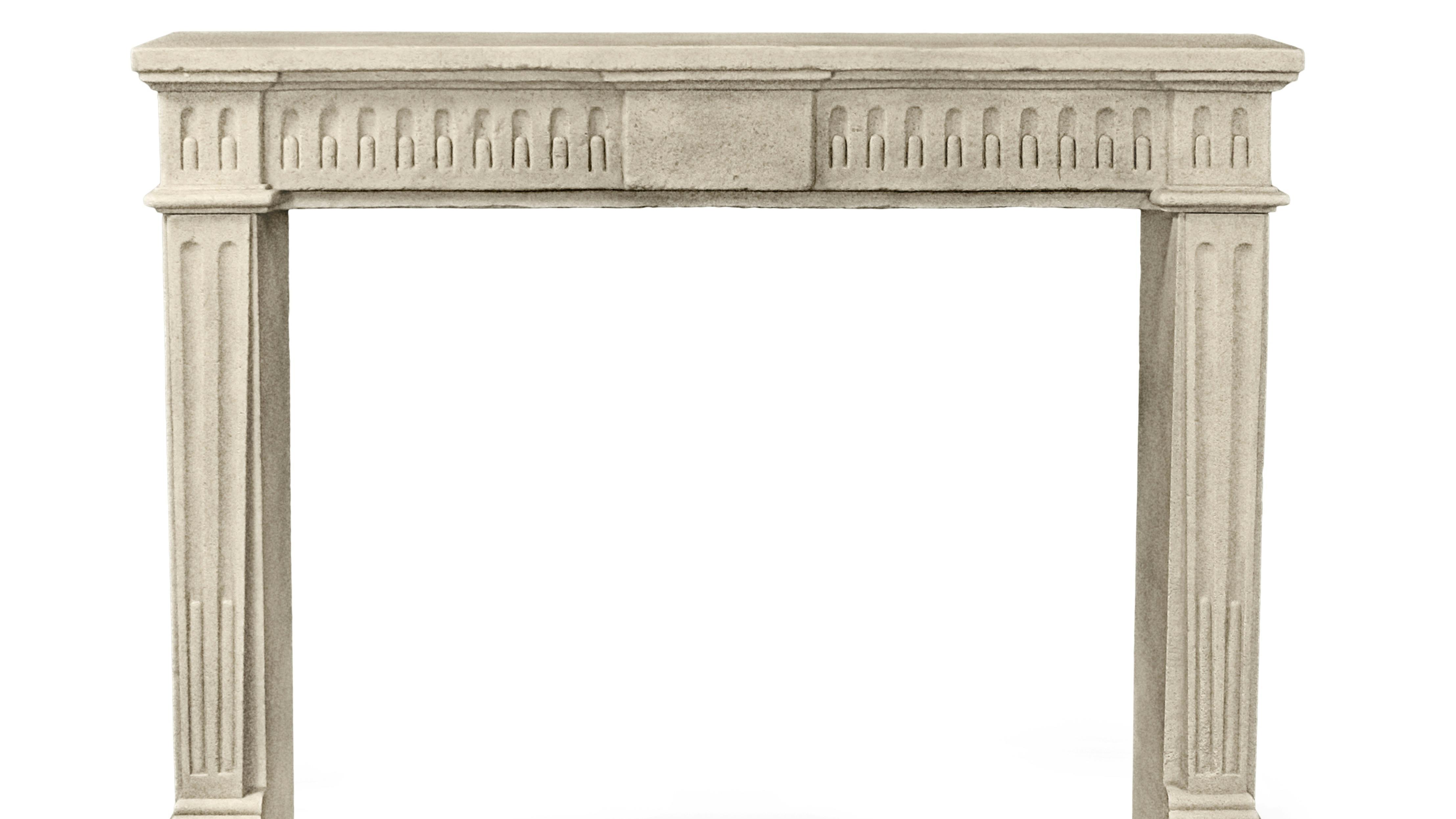 Stone Yard's Louis XVI Fluted Mantel.