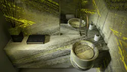 Antolini's Irish Green marble in a bathroom.