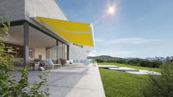 The Markilux MX-4 awning in yellow.