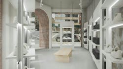 Over-the-top fixtures match the over-the-top energy out on 6th Avenue, hopefully drawing in the potential customer at Zadig and Voltaire TriBeCa. Over-the-top fixtures match the over-the-top energy out on 6th Avenue, hopefully drawing in the potential customer at Zadig and Voltaire TriBeCa.