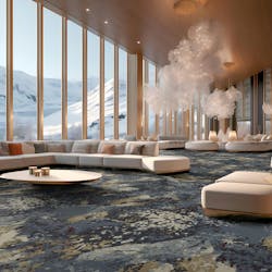 Shaw Contract Hospitality&apos;s ROAM | Arctic Escape collection flooring.
