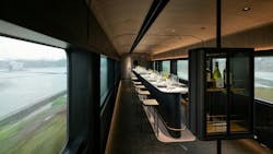 The Moving Kitchen is the ultimate in experiential design as an intimate restaurant aboard a train, designed by JC Architecture & Design, in Taiwan. The Moving Kitchen is the ultimate in experiential design as an intimate restaurant aboard a train, designed by JC Architecture & Design, in Taiwan.