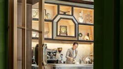 The custom bar counter and shelving backdrop can serve host to private events such as baking and floral design classes. The custom bar counter and shelving backdrop can serve host to private events such as baking and floral design classes.