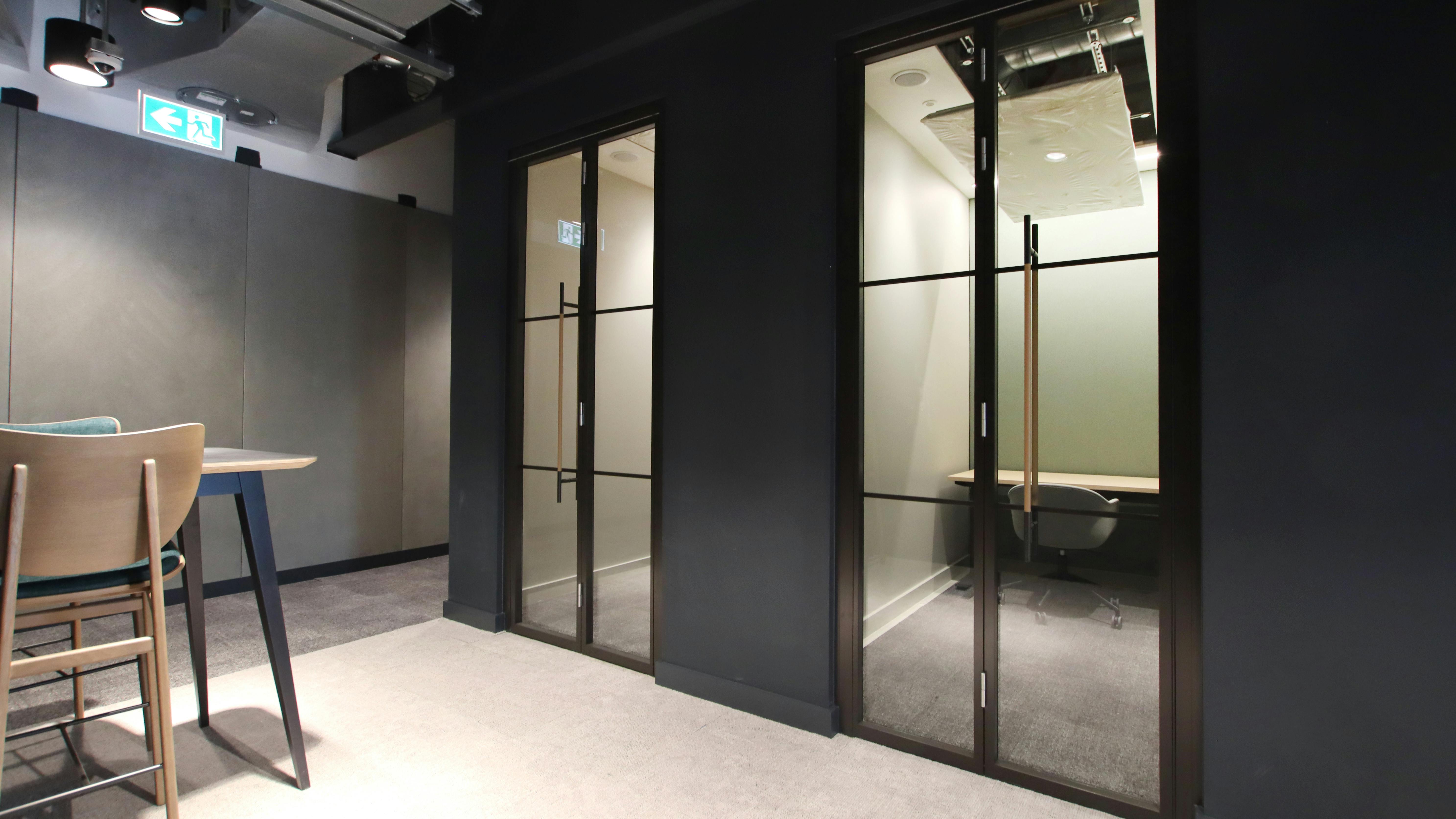 PurOptima's Edge Bi-Fold Door integrates into MicroFlush door frames.