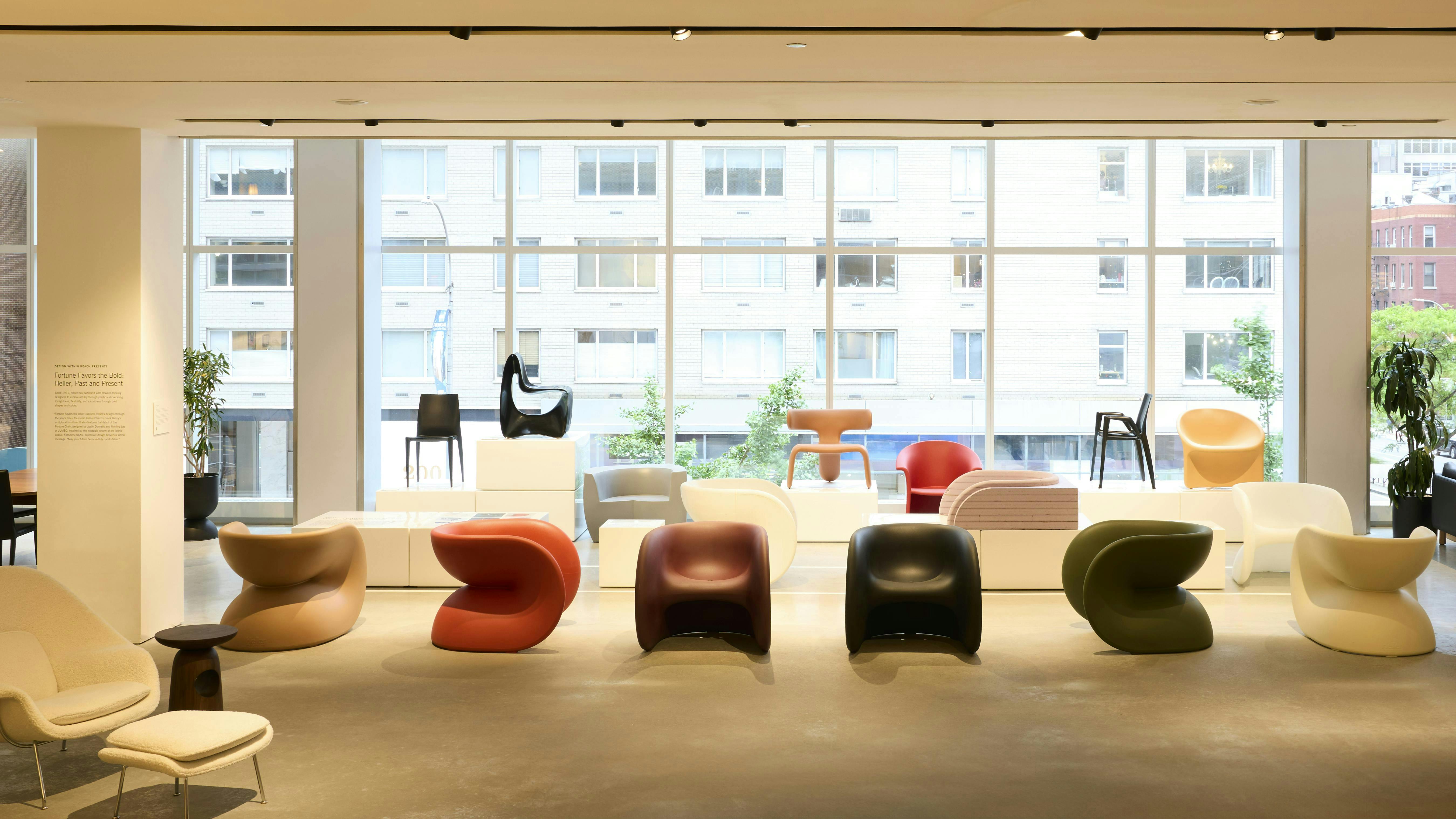 Heller's Jumbo Fortune Chairs come in various hues.