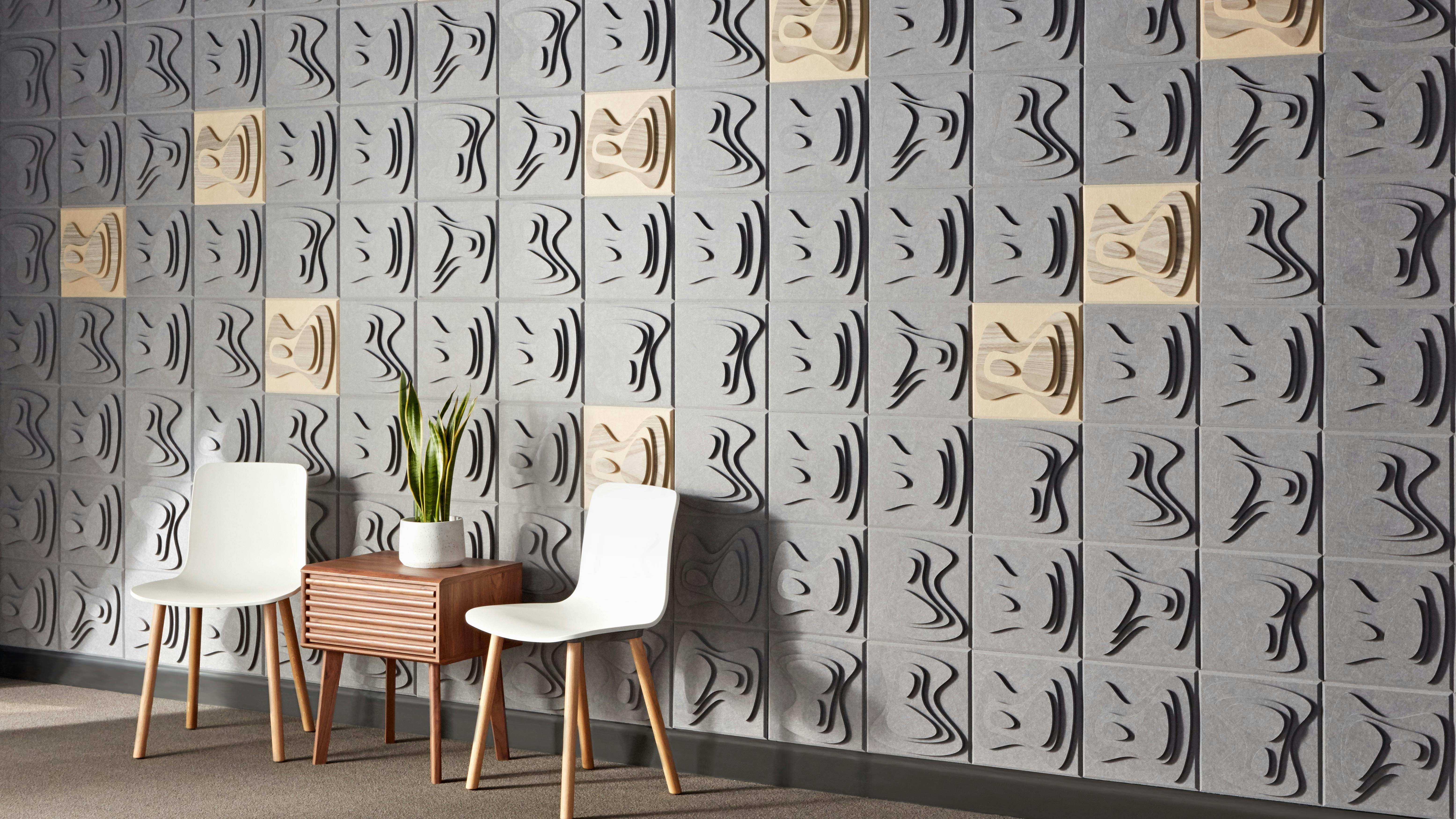 Kirei's Contour Tiles in smoke and vanilla.