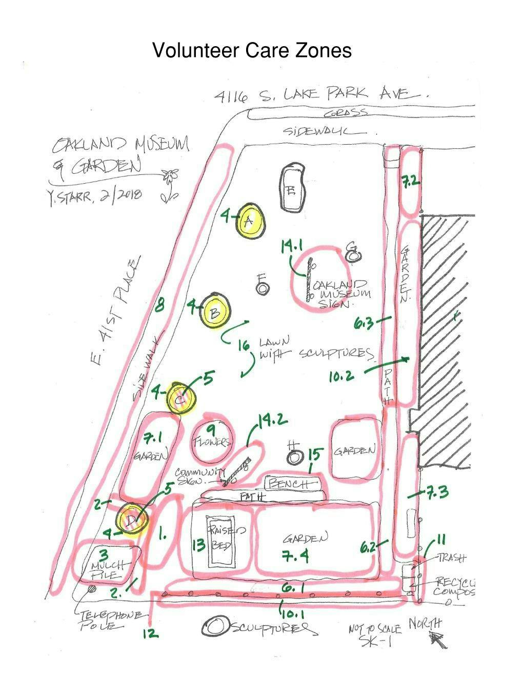 Volunteer care zones. For context, the project occupies nearly 4,500 s.f. Volunteer care zones. For context, the project occupies nearly 4,500 s.f.