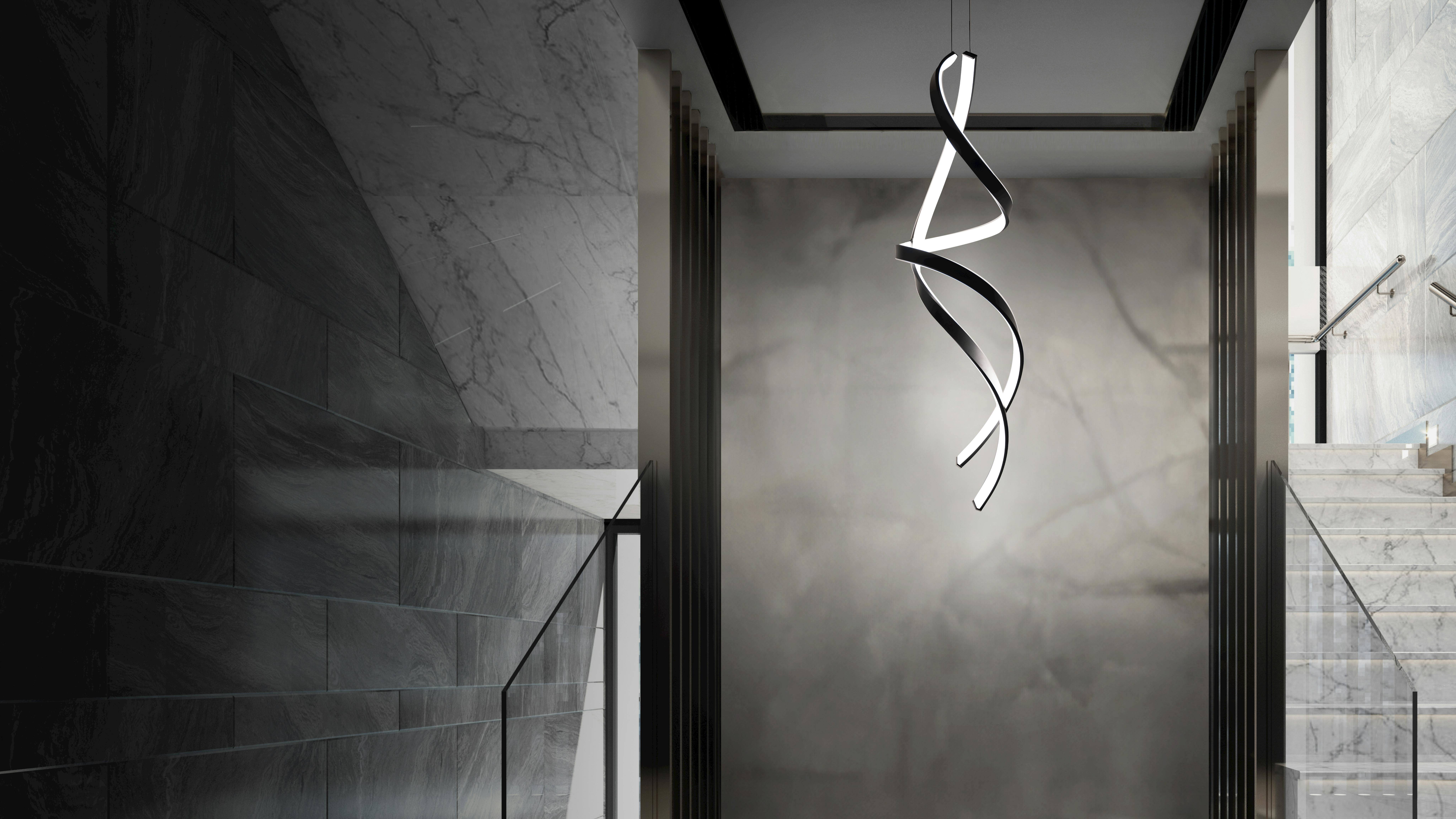 Synopsis light is a free-formed handcrafted piece.