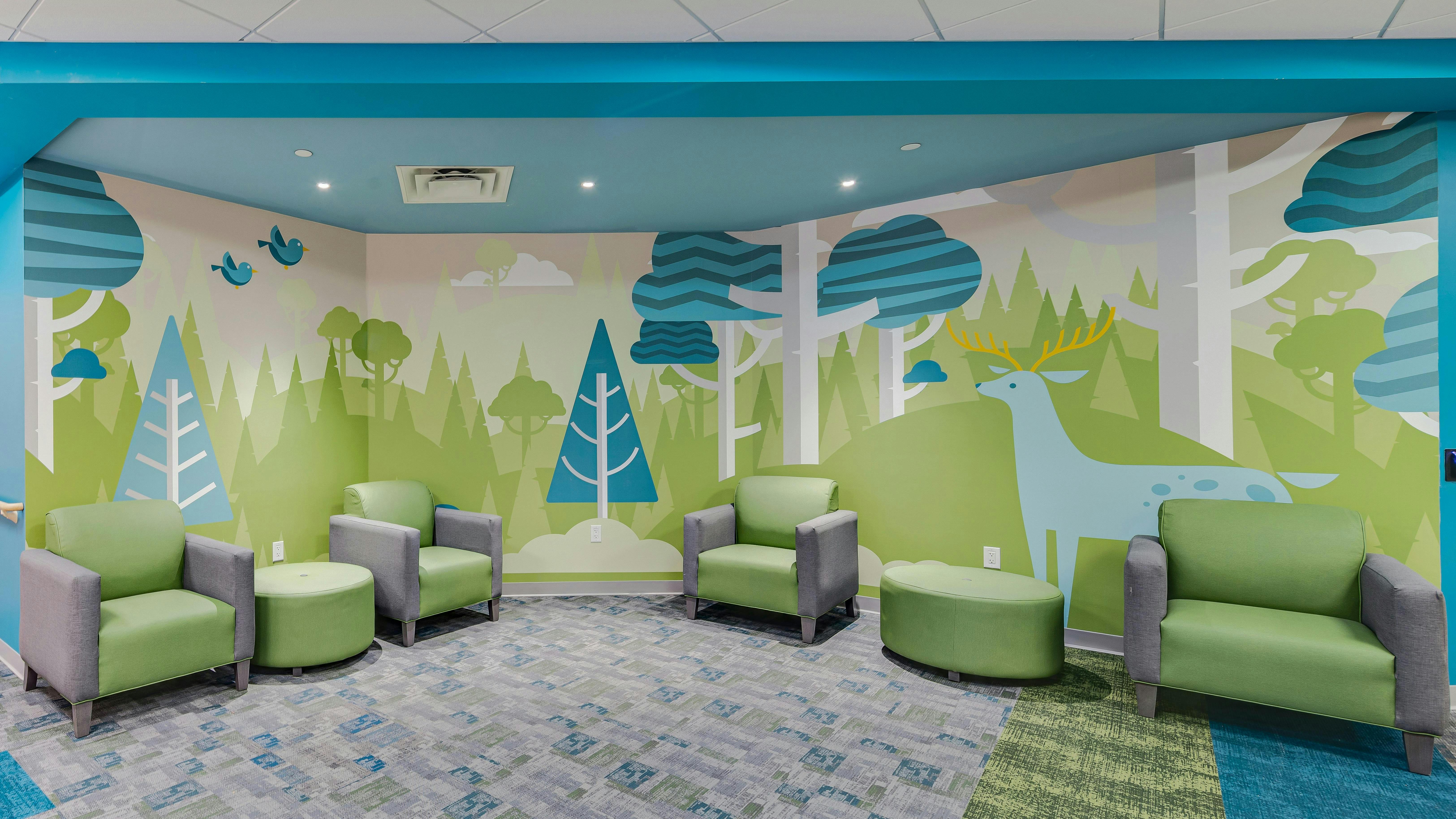 Sunshine Children's Home & Rehab Center, Ossining, NY Design: Schopfer Architects; Graphics: Blik Super Graphics Photo: Courtesy of Schopfer Architects Product: Digital RAMPART&circledR; flexible wall protection