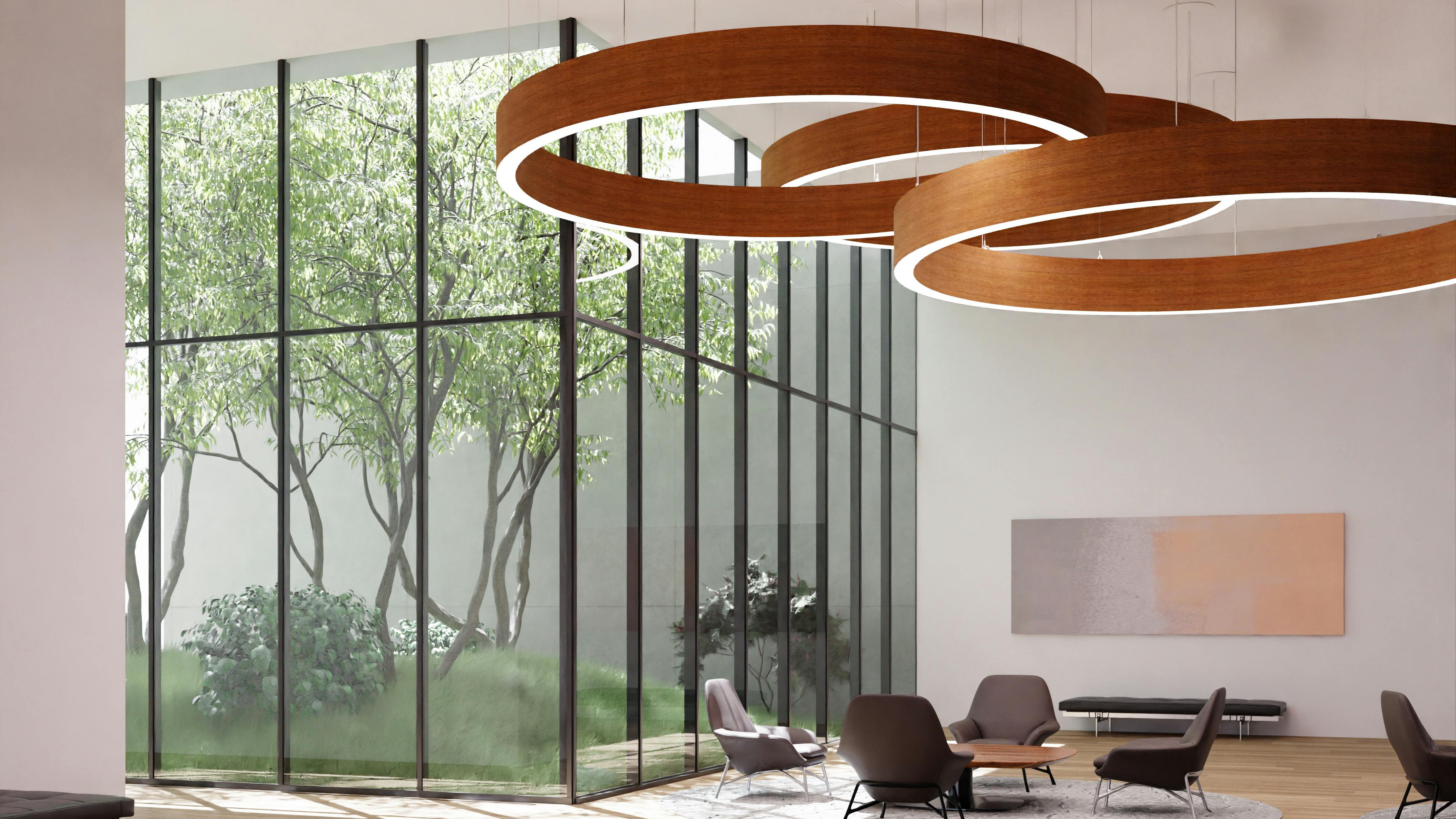 LightArt Acoustic Collection Wood Texture shown in Carmel Oak.
