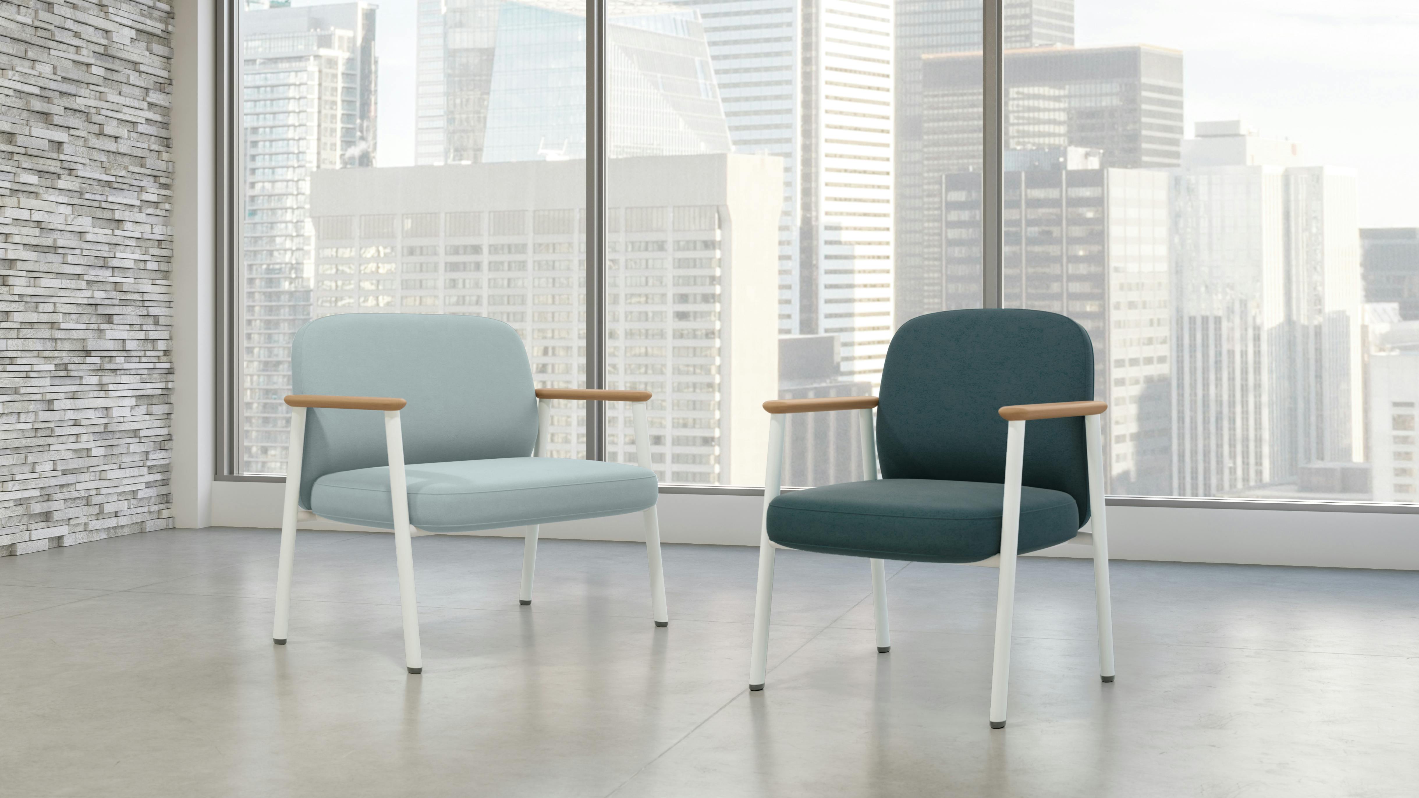 The Soa Healthcare Series guest and lounge chairs from Arcadia Contract will launch in the fourth quarter of 2024.