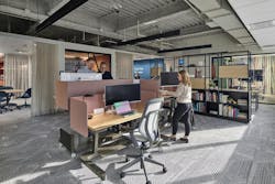 Adjustable height desks with ergonomic options for standing and sitting allow for easier transitions between tasks of varying duration. Adjustable height desks with ergonomic options for standing and sitting allow for easier transitions between tasks of varying duration.