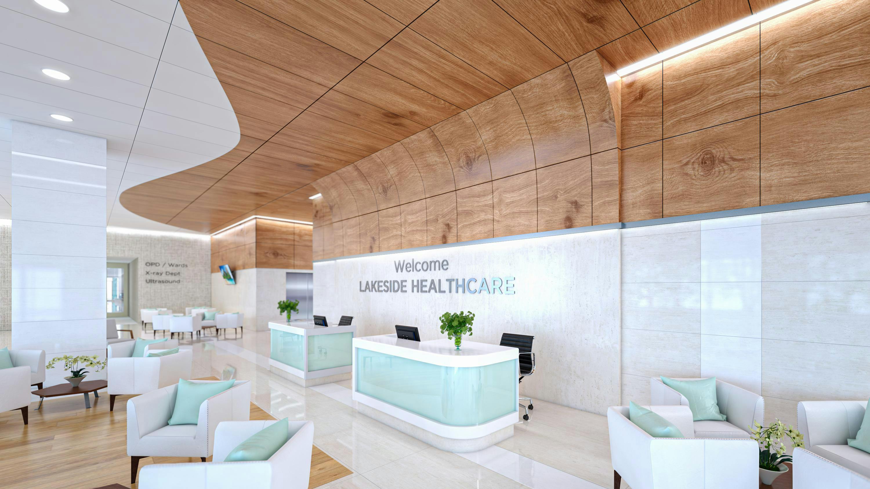 CertainTeed Decoustics Impressions ceiling and wall system in healthcare facility