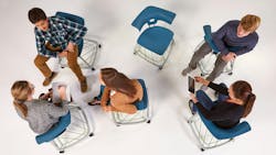 KI Ruckus chairs come in two seat heights and as 4-leg or stack options. KI Ruckus chairs come in two seat heights and as 4-leg or stack options.