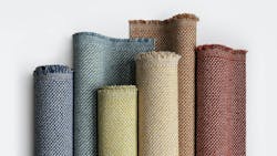 Luum Textiles' Trichroma fabric is a multicolor, highly dimensional twill structure that runs diagonally. Luum Textiles' Trichroma fabric is a multicolor, highly dimensional twill structure that runs diagonally.