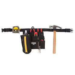 The Camelbak Pro 8 Pocket Tool Belt features a detachable 17oz QUICK STOW Flask for hydration on the job. The Camelbak Pro 8 Pocket Tool Belt features a detachable 17oz QUICK STOW Flask for hydration on the job.