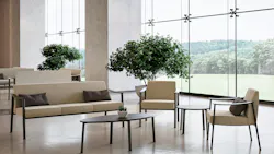 Ruhe is a seating and table collection.
