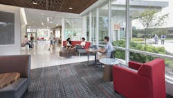 The newest residence hall at Indiana University Indianapolis, North Hall houses 600 students and offers 30 communal spaces. The newest residence hall at Indiana University Indianapolis, North Hall houses 600 students and offers 30 communal spaces.