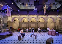 USC School of Dramatic Arts interior sanctuary theater employs modern acoustic management techniques while showcasing the original architectural details, like the arches USC School of Dramatic Arts interior sanctuary theater employs modern acoustic management techniques while showcasing the original architectural details, like the arches