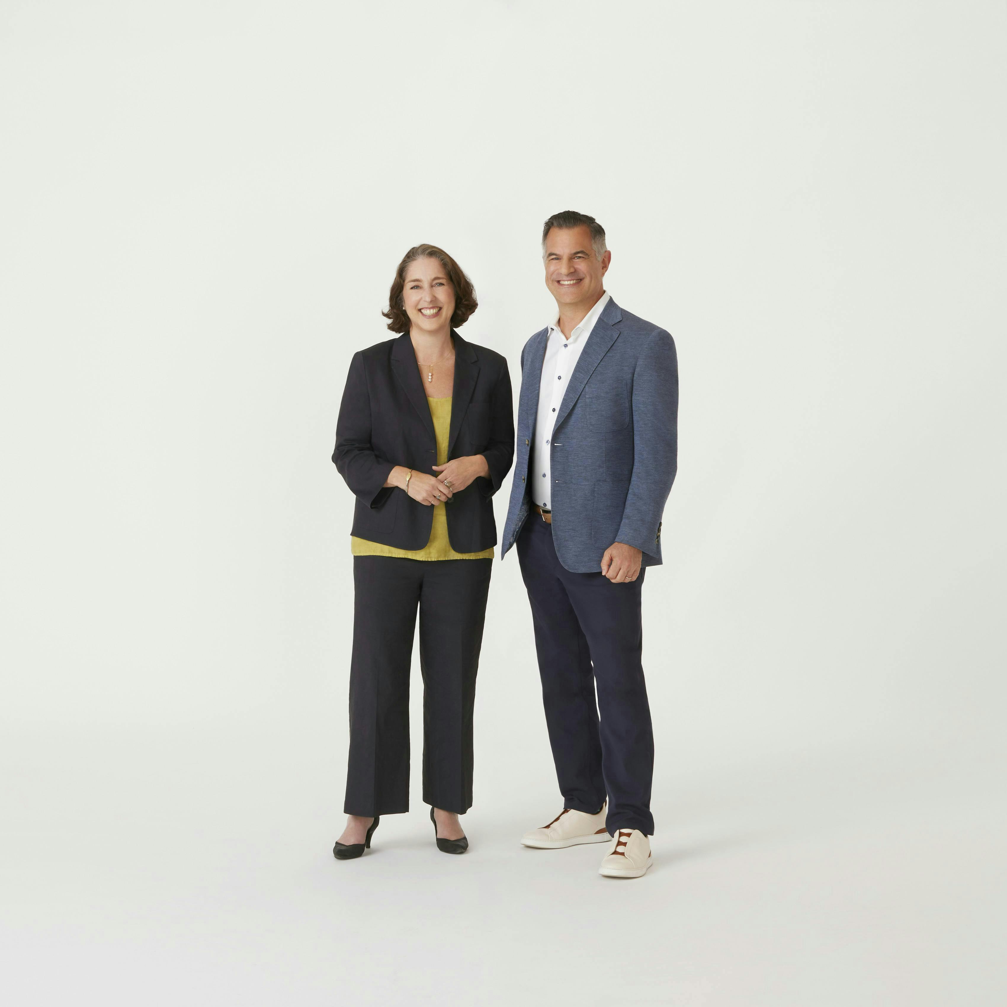 Portrait of Gensler co-CEOs Elizabeth Brink and Jordan Goldstein Portrait of Gensler co-CEOs Elizabeth Brink and Jordan Goldstein