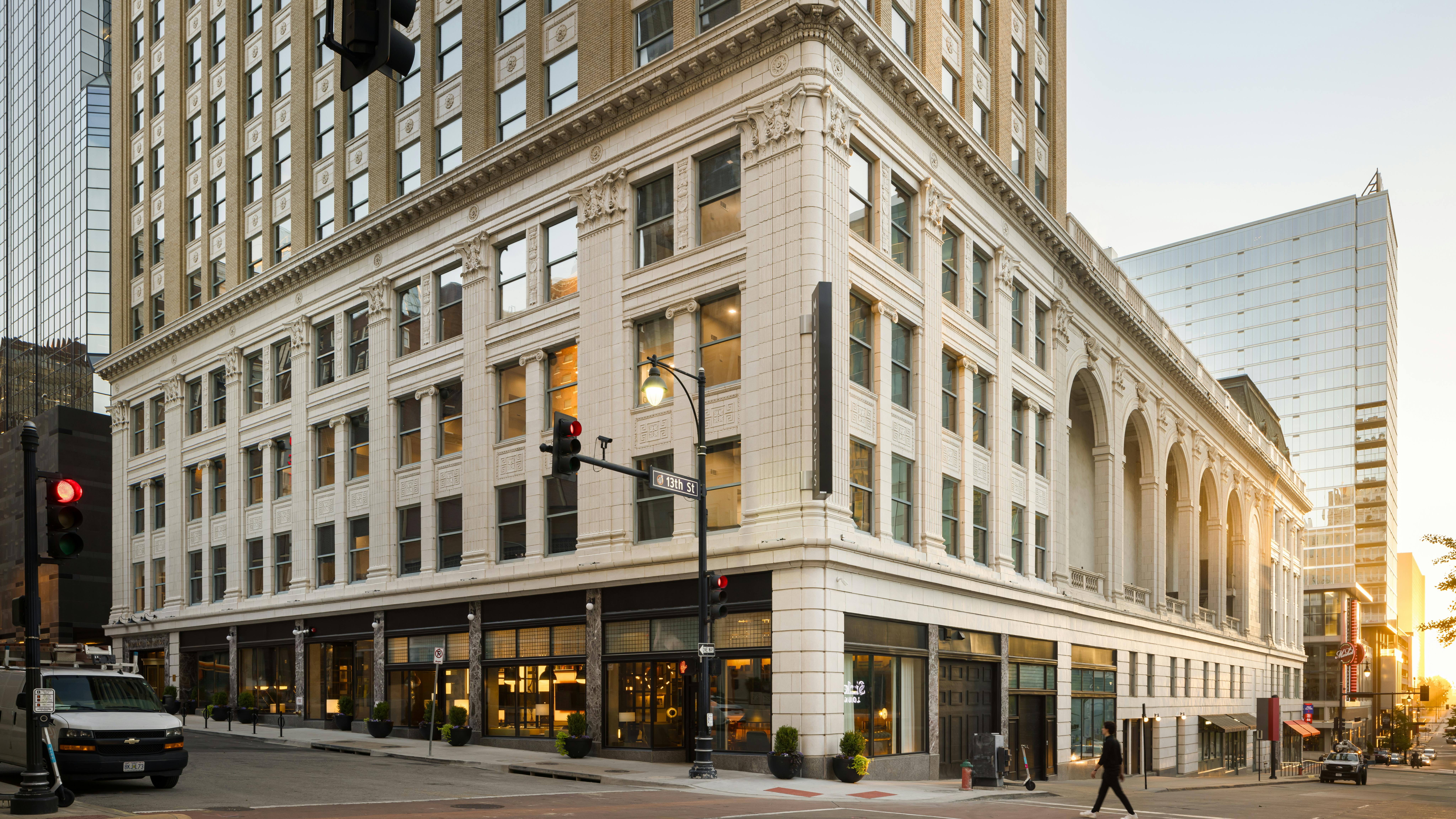 Adjacent to Kansas City's Midland Theatre, a century-old office building has been converted into Midland Lofts, offering 135 market-responsive residences.