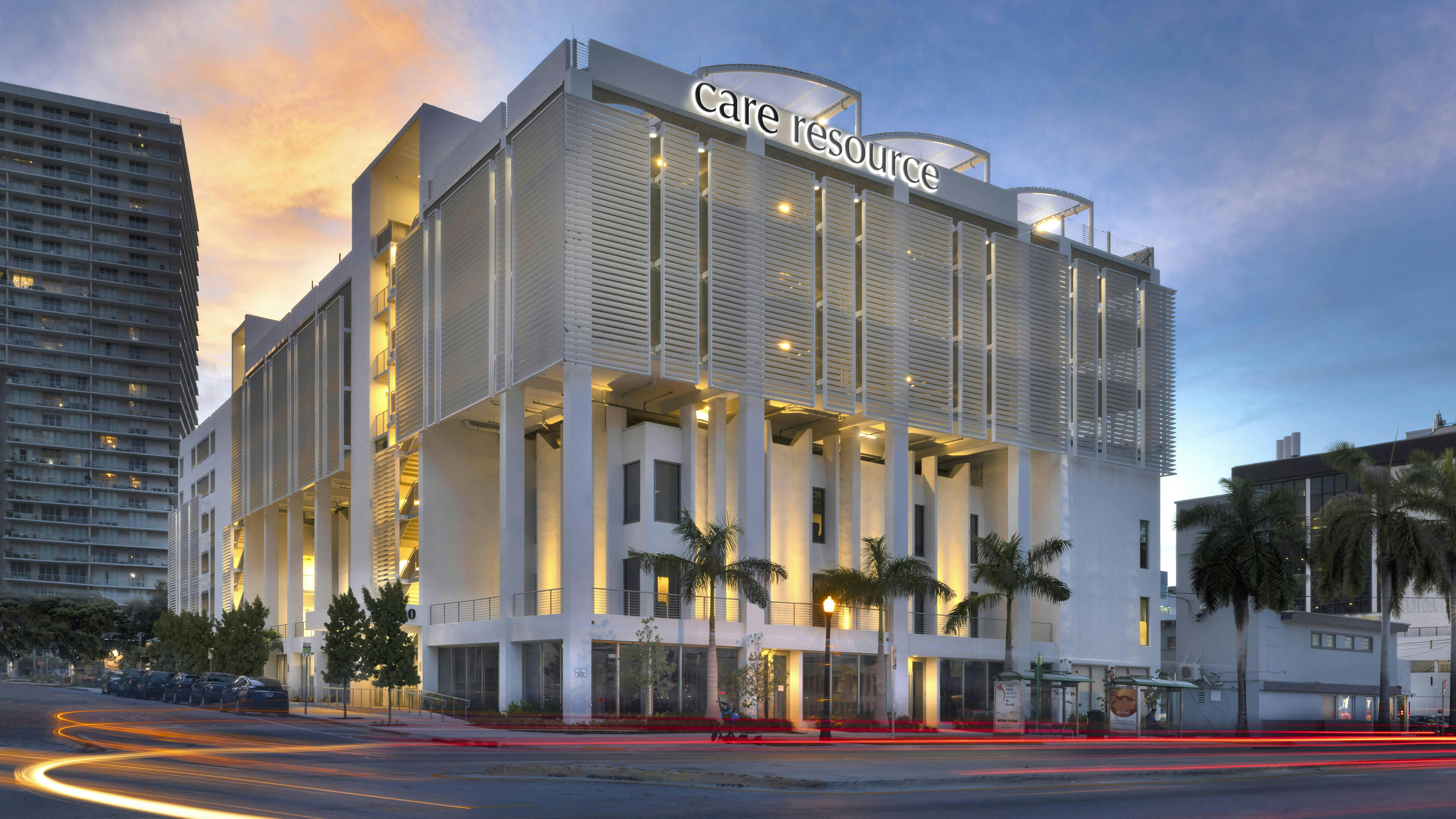 Exterior of Care Resource healthcare building in Miami, FL