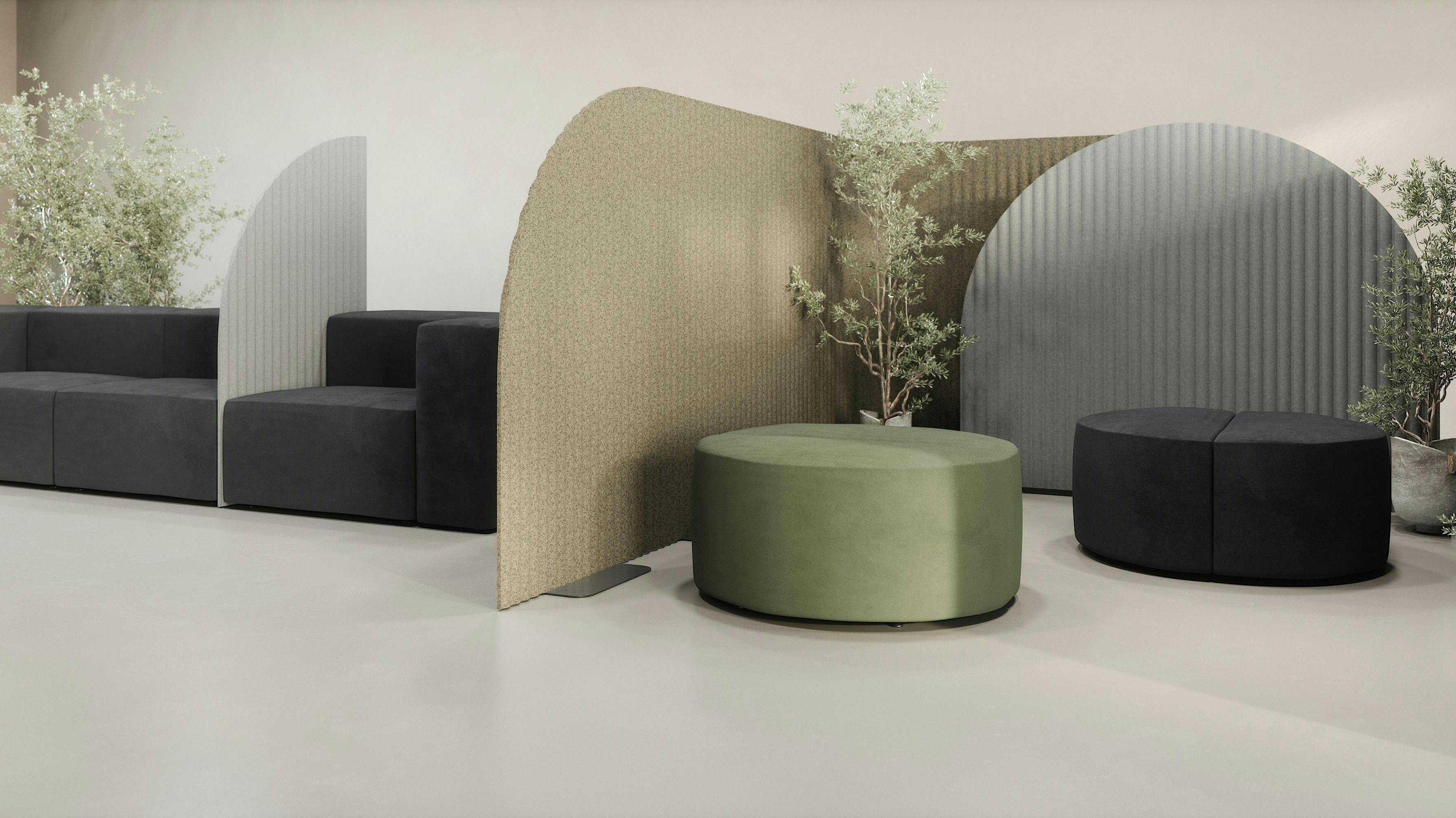 Calm Screens come in three neutral tones.