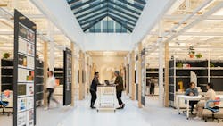 Gensler’s own office in the San Francisco Mills Building uses reclaimed wood, carbon-negative flooring, and many reused furnishings to help meet the firm’s 2030 carbon zero goal. Gensler’s own office in the San Francisco Mills Building uses reclaimed wood, carbon-negative flooring, and many reused furnishings to help meet the firm’s 2030 carbon zero goal.