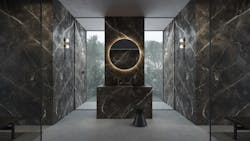 Anatolia’s Forge Eleganza lives up to its name in a darkly dramatic wall surface that exudes luxury. Anatolia’s Forge Eleganza lives up to its name in a darkly dramatic wall surface that exudes luxury.