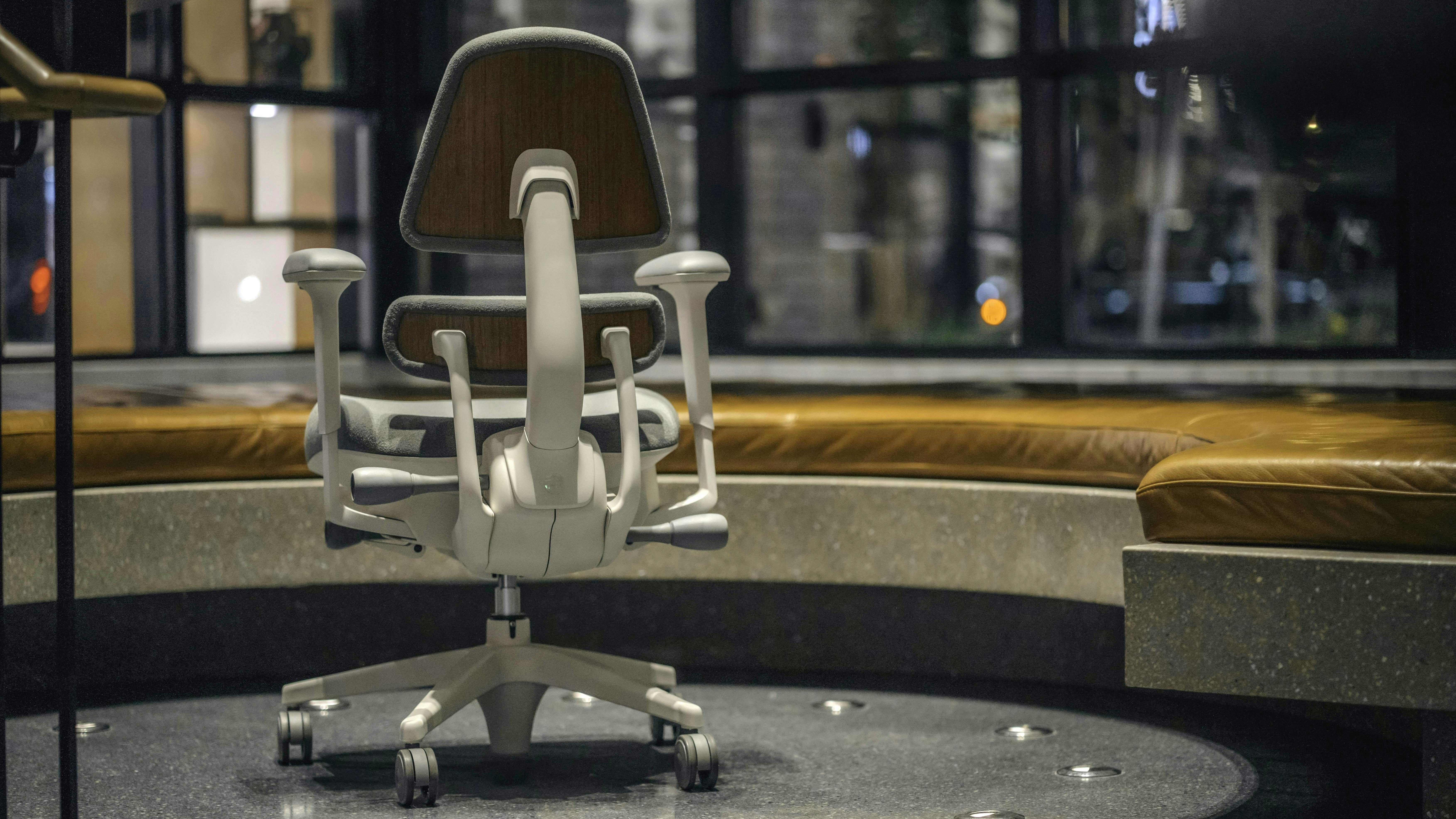 Backside view of the Anthrose office chair