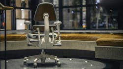 Backside view of the Anthrose office chair Backside view of the Anthrose office chair