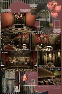 Brittany Ott designed a vibrant, modern gathering place for wine tasting. Brittany Ott designed a vibrant, modern gathering place for wine tasting.