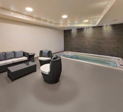 Ecore's HydroGrip Motivate flooring in a spa. Ecore's HydroGrip Motivate flooring in a spa.