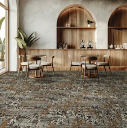 Rendezvous Monarch 'Flow' carpet tile in Canyon/Ashlar horizontal Rendezvous Monarch 'Flow' carpet tile in Canyon/Ashlar horizontal