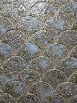 Pai Pai by Natucer features a pebbled, antique look in a distinctive scallop shape. Pai Pai by Natucer features a pebbled, antique look in a distinctive scallop shape.