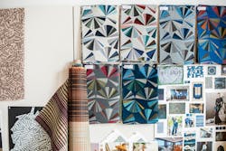 The Collective textile collection on the boards. The Collective textile collection on the boards.