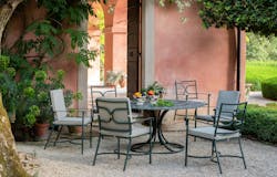 The Collier collection includes chairs, armchairs, lounge chairs, and tables. The Collier collection includes chairs, armchairs, lounge chairs, and tables.