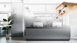 Interior design sketch commercial office Interior design sketch commercial office