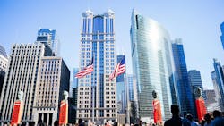 Skyline of NeoCon 2024 at The Mart in Downtown Chicago Skyline of NeoCon 2024 at The Mart in Downtown Chicago
