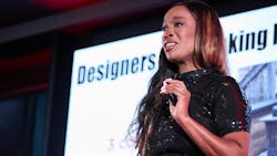 Annie Jean-Baptiste delivers her keynote on Monday, June 9, 2025 at NeoCon in Chicago. Annie Jean-Baptiste delivers her keynote on Monday, June 9, 2025 at NeoCon in Chicago.