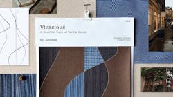 Pallas Textiles 'Vivacious' textile mood board close-up by Julianna Frixione Pallas Textiles 'Vivacious' textile mood board close-up by Julianna Frixione