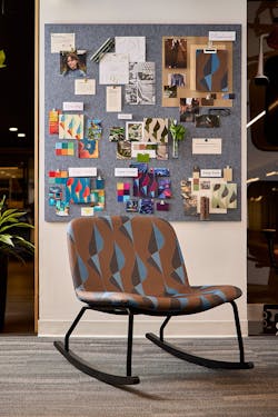 Vivacious Textile in Pallas NeoCon 2025 Showroom on KI Chair Vivacious Textile in Pallas NeoCon 2025 Showroom on KI Chair