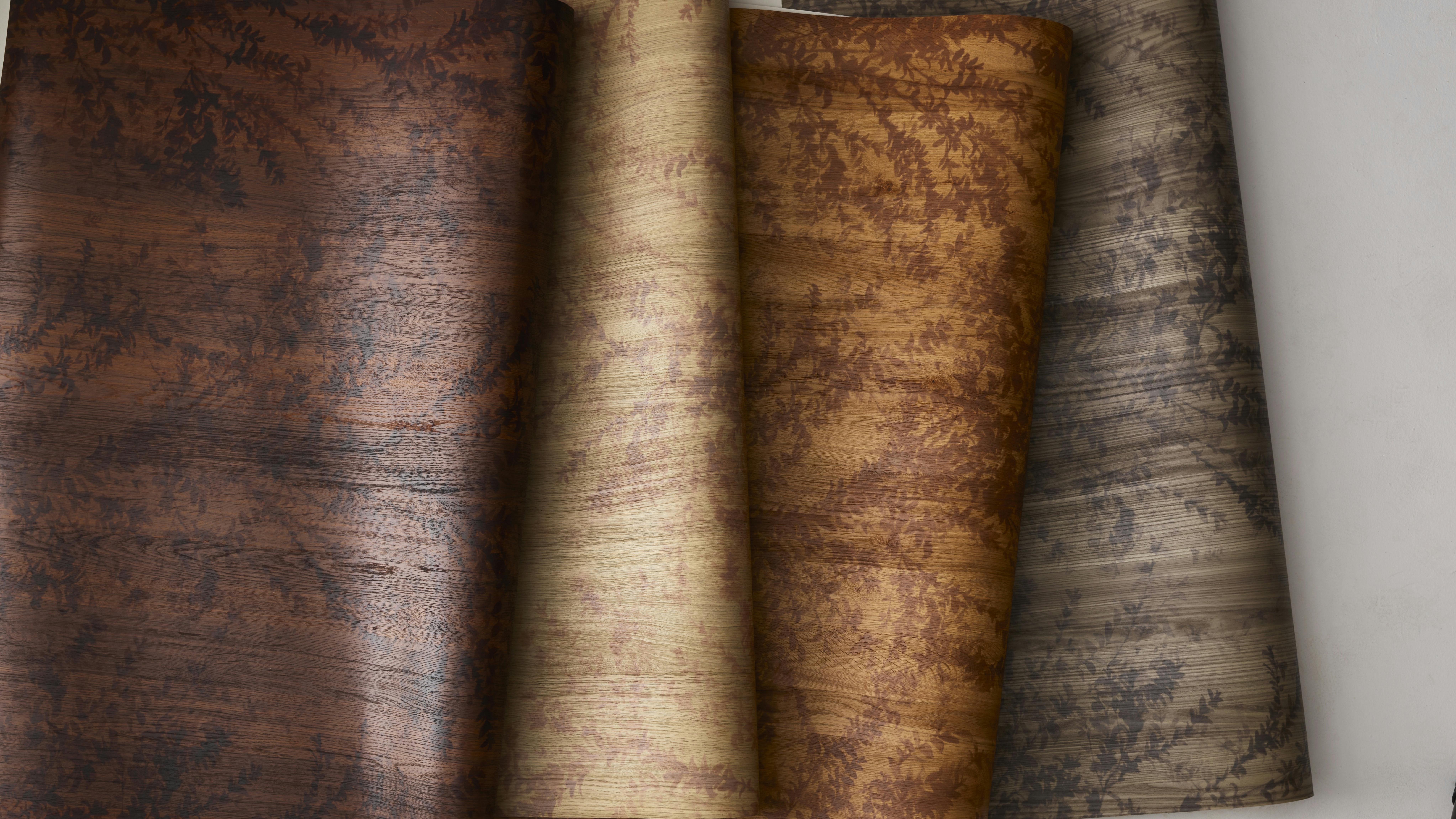 Carnegie's Briarwood vinyl alternative wallcovering shown in colors 13, 12, 11, and 10.