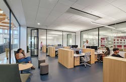 The lab spaces offer leading-edge scientific equipment and advance research capabilities while remaining flexible for evolving needs. The lab spaces offer leading-edge scientific equipment and advance research capabilities while remaining flexible for evolving needs.