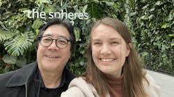 David Kutsunai and Jenna Morrison visit The Spheres. David Kutsunai and Jenna Morrison visit The Spheres.