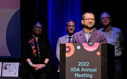 Igor Siddiqui delivers Educator of the Year acceptance remarks at IIDA 2022 Annual Meeting Igor Siddiqui delivers Educator of the Year acceptance remarks at IIDA 2022 Annual Meeting