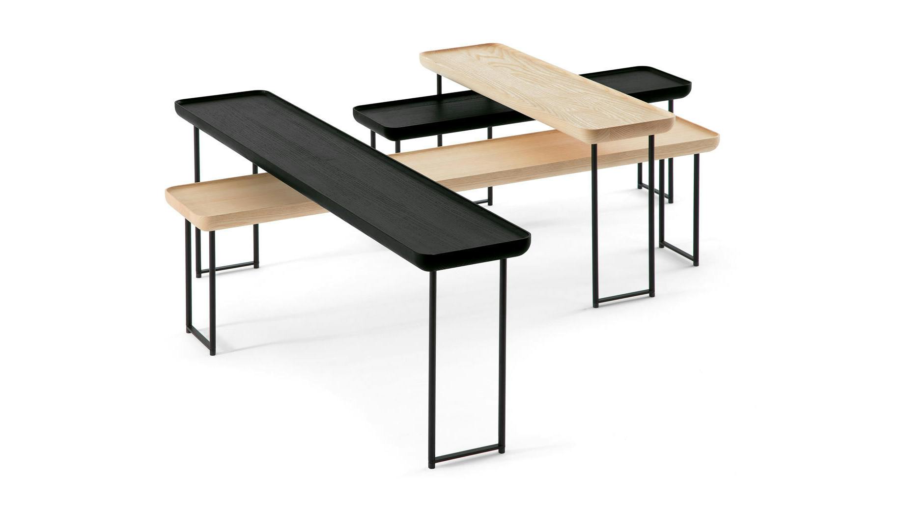 The Torei Side Tables nest or stand alone for dynamic, layered layouts.