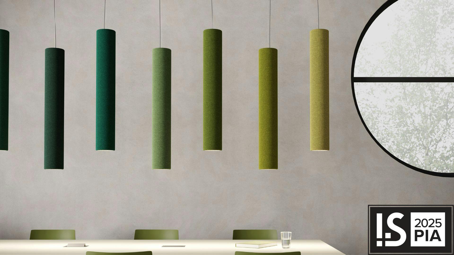 Stalik is a cylindrical pendant acoustic light inspired by natural forms.